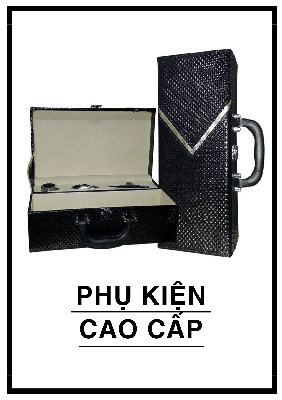 Hộp da đơn đen 3 phụ kiện