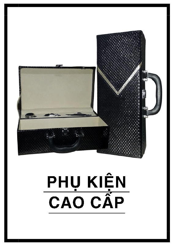 Hộp da đơn đen 3 phụ kiện